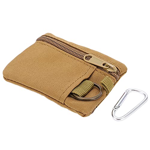 Compact EDC Pocket Pouch - Tactical Utility Organizer with Carabiner