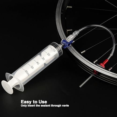 Tubeless Sealant Injector with Valve Core Tool - Blue