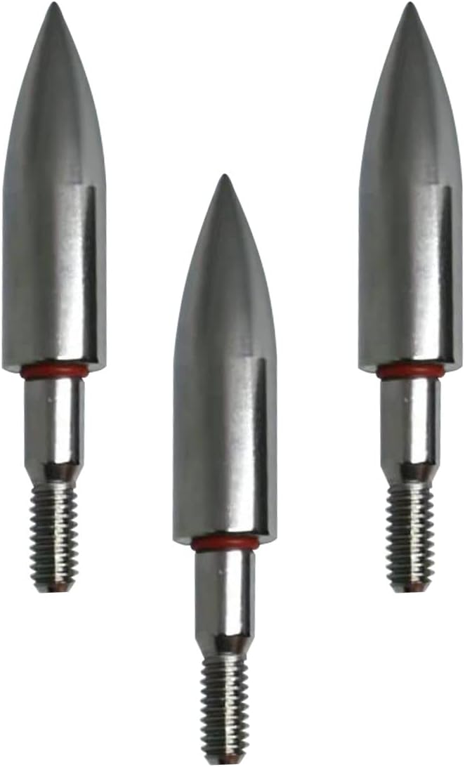 Skiennix Stainless Steel Archery Field Points - Easy Pull Design | 9/32", 19/64", 5/16", 11/32" Sizes, 100-200 Grains (12 Pack)