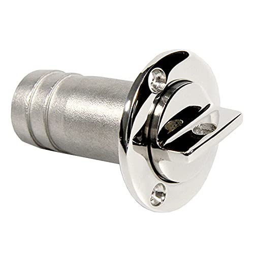 ISURE MARINE 1 Inch Stainless Steel Boat Fuel Deck Fill with Keyless Cap