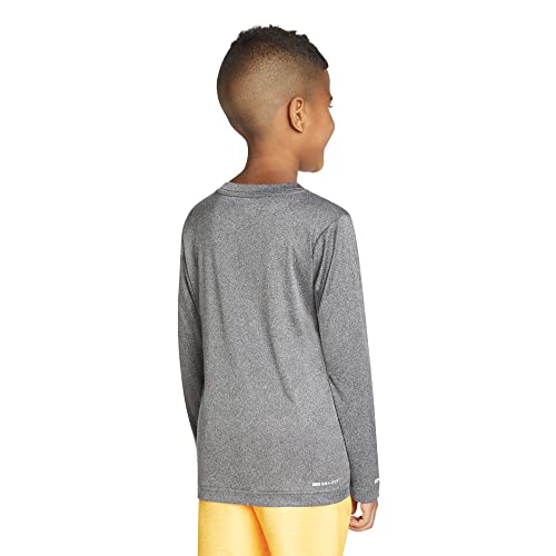Hurley Boys' Long Sleeve Graphic T-Shirt - Medium Black Heather