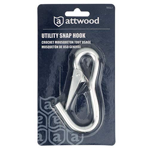 4-Inch Utility Snap Hook, Zinc-Plated Steel, Spring-Loaded Closure - One Size
