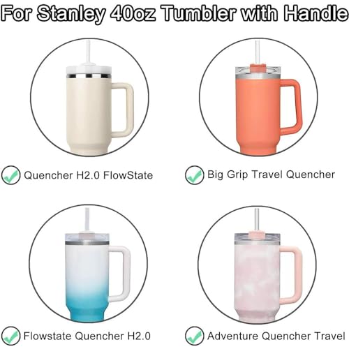 Replacement Tumbler Lid for Stanley 40oz Cup - White, 2 Pack