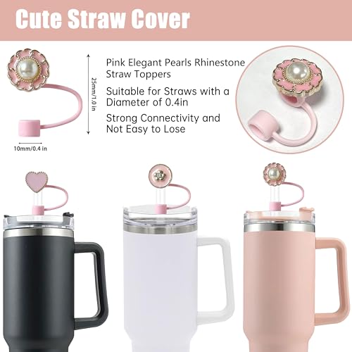 6-Piece Cute Straw Topper Set for 10mm Straws - Colorful-028