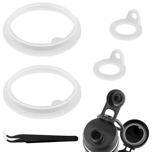 Silicone Water Bottle Gasket Replacement Set with Tweezers - 4 Pack