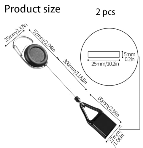Retractable Lighter Clip Set - 2Pcs Anti-Lost Belt Leash