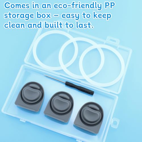 Replacement Stopper and O-Ring Gasket Set for Water Bottle - 3 Grey Set