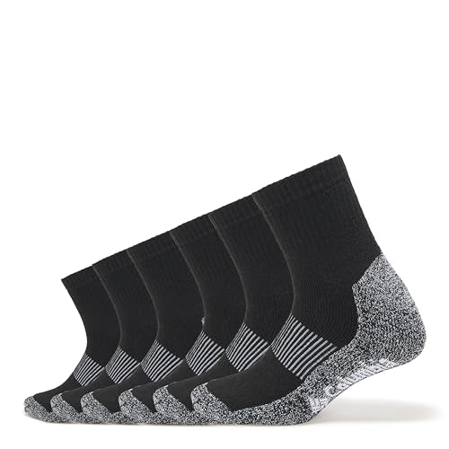 Columbia Men's Moisture Control Quarter Crew Socks 6-Pack - Black