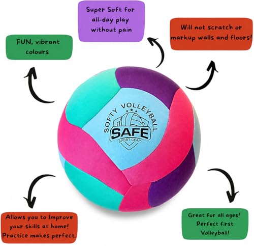 Softy Volleyball - Pain-Free Kids Indoor Ball - Teal