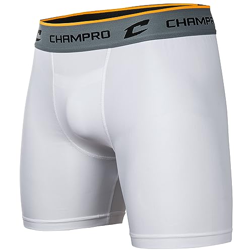 Champro Men's Compression Boxer Shorts with Cup - Large