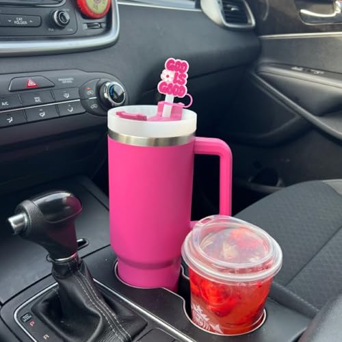 Yaveron Motivational Straw Toppers - Positive Affirmation Covers for Stanley 40oz Tumbler (Style 2)