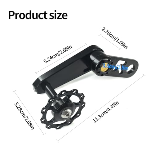 ZLiT Bike Single Speed Chain Tensioner in Black – Aluminum Alloy, CNC Durable