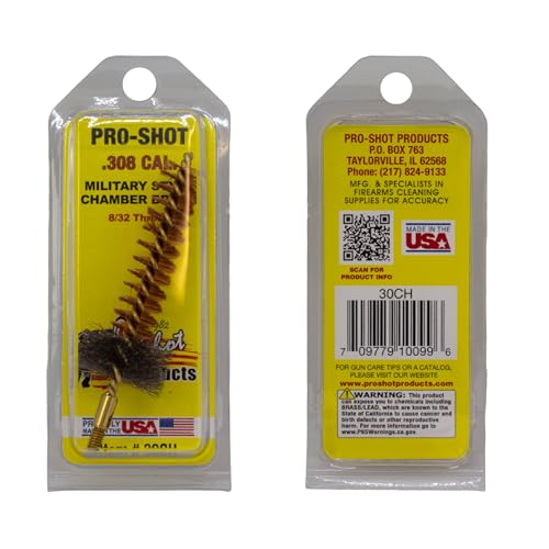 Chamber Brush for .30/.308/7.62 - Dual-Diameter Bronze, Brass Core