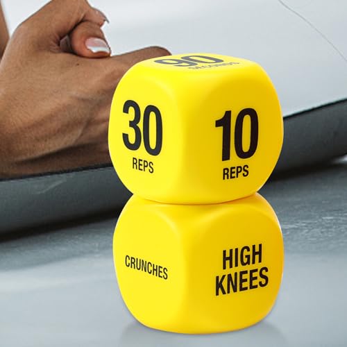 Workout Dice for Men - Fun Exercise Game - Yellow Variation