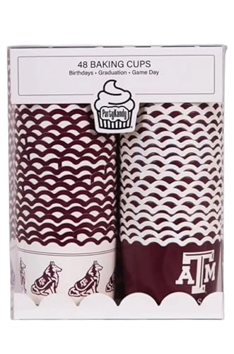 Texas A&M Aggies Cupcake Cups 48 Pcs | Graduation & Party Supplies