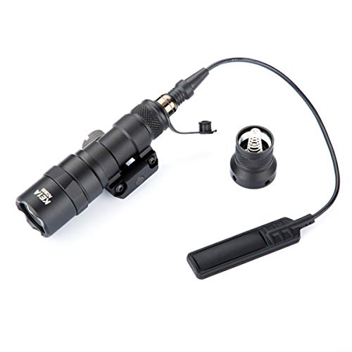 Assletes Weapon Light Picatinny Flashlight with Constant and Momentary Output, Pressure Switch, 20mm Mount Rail