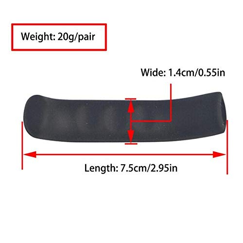 Silicone Gel Bicycle Brake Lever Covers - 2 Pairs, Black