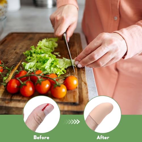 10 Pack Silicone Gel Finger Cots - Protective Thumb Caps for Pain Relief