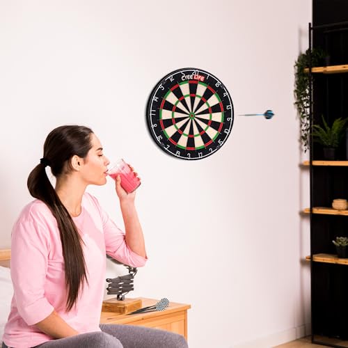 Professional Steel Darts Set - 18 Durable Metal Tip Darts with Flights