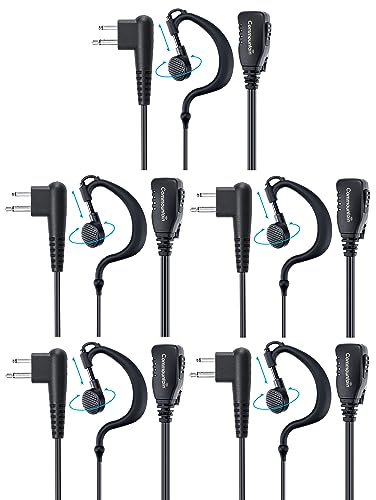 5 Pack Motorola Radio Earpieces for CP100D, CP200D, R2, DLR, CLS, DTR Series