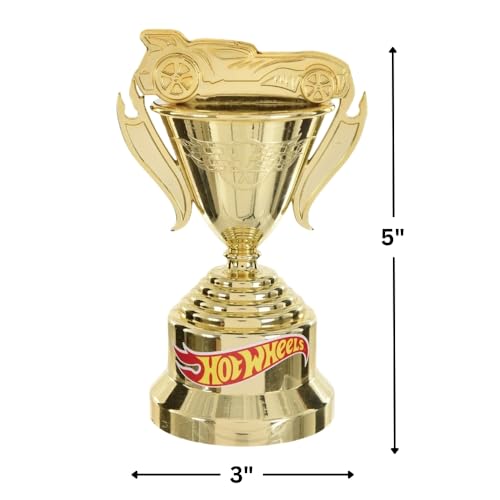 Gold Hot Wheels Trophy Cup 5x3 in - Racing Event Award for Car Enthusiasts