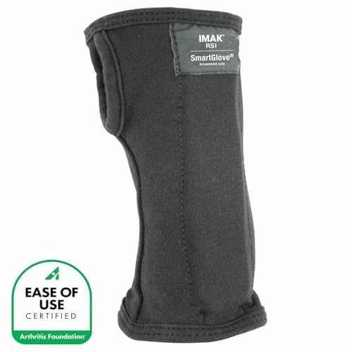 IMAK Brownmed RSI SmartGlove - Glove for Arthritis, Tendonitis & Carpal Tunnel - Compression Glove - Working & Gaming Wrist Support Brace with Splint - Small