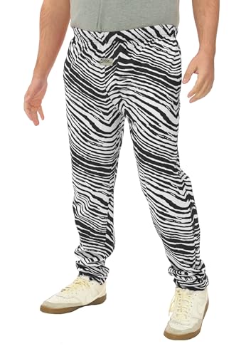 Zebra Print Pants for Men - Black & White - Large