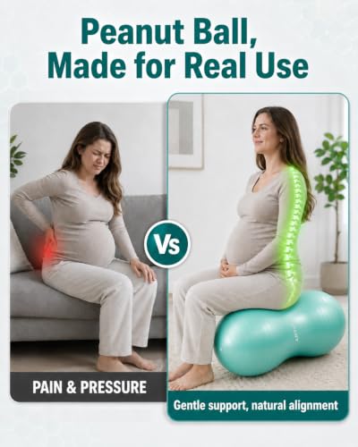 Peanut Exercise Ball for Labor & Therapy - Green