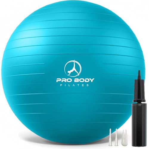 Yoga Ball 65 cm - Anti-Burst Exercise Ball for Pilates & PT Use
