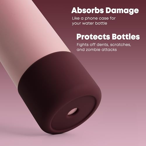 Silicone Protector Boot for Owala 24oz - Black Cherry