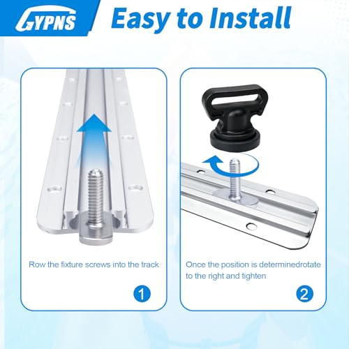 Kayak Track Mount Vertical Tie Downs - 4 Pack for Secure Watercraft & Accessories