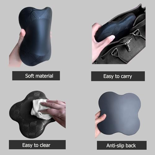 Yoga Knee Guards - Thick Foam Pads for Kneeling & Meditation - Grey