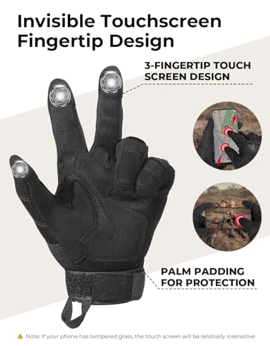 Tactical Touchscreen Gloves for Men - Motorcycle & Sports Use