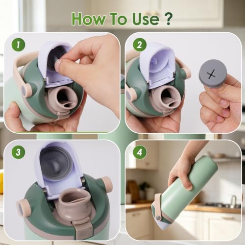 Silicone Replacement Stoppers for Owala FreeSip Bottles - Grey, 4PCS
