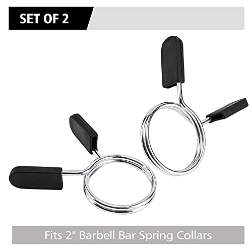 2-Inch Olympic Barbell Clamps - Secure Weight Lifting Collars, 2 Pack