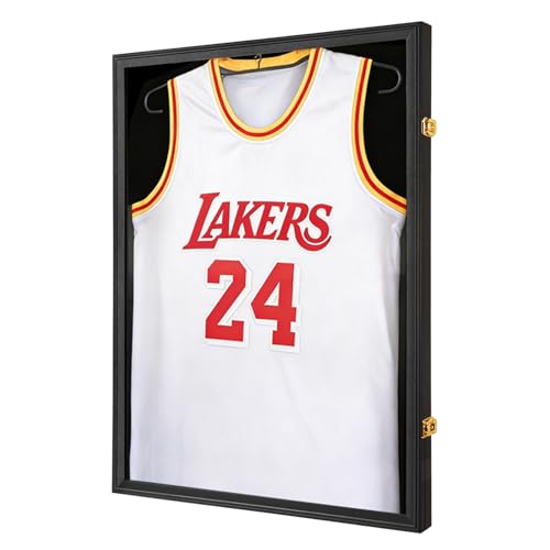 Jersey Frame Display Case - Black Shadow Box for Sports Jerseys