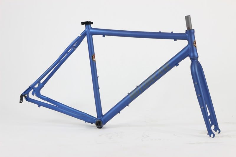 Gravel Super Road Cyclocross Bike Frame - Matt Nautical Blue, 54cm
