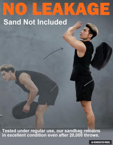 Sandbag Workout Bag for Weight Training - 200LB Black
