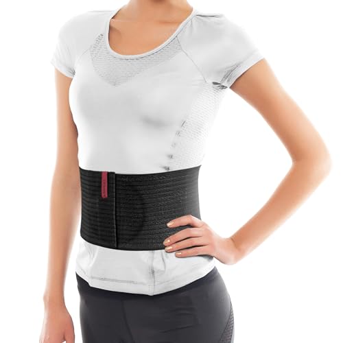 ORTONYX Umbilical Hernia Belt for Men & Women, Abdominal Support, L/XXL (33-52") Black