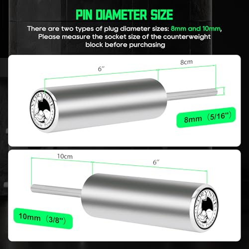 Weight Stack Pin Extender for Gym Cable Machine - 10mm x 6''