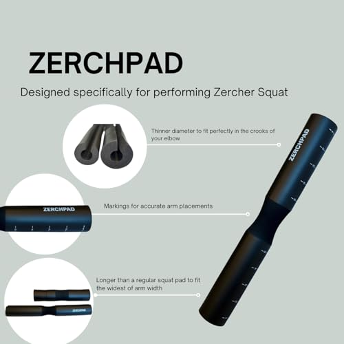 ZerchPad Barbell Pad for Zercher & Front Squats - Extra Long 24"