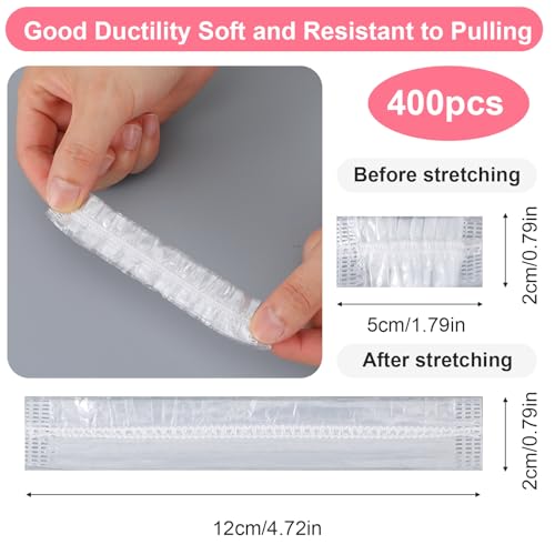 400 Pcs Waterproof Shower Ear Covers - Disposable Ear Protectors for Bathing