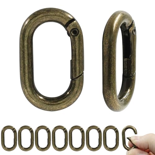 Oval Carabiner Clip - Bronze - Compact Metal Design