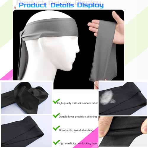 American Flag Adjustable Head Tie Headband for Sports