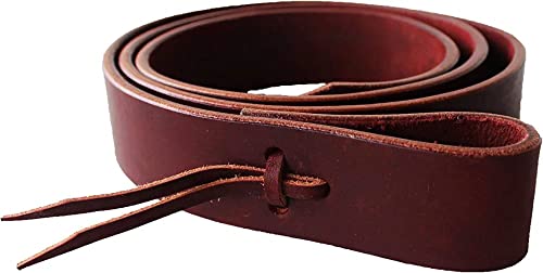 70-Inch Premium Leather Latigo Strap for Western Saddle Girth, Brown