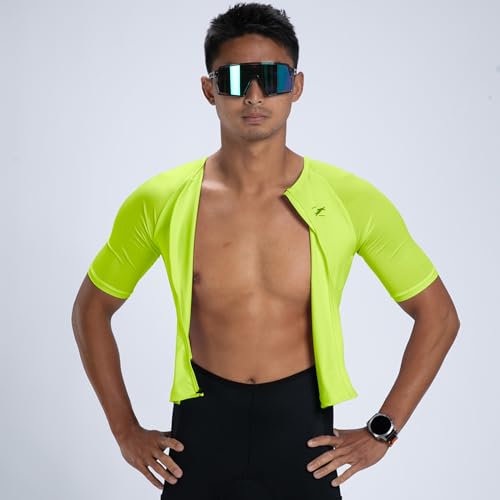 Men's Triathlon Full-Zip Racesuit | Moisture-Wicking, Short Sleeve