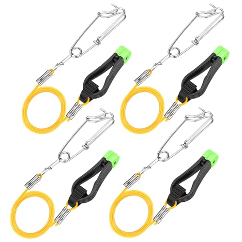 TSV 4-Pack Power Grip Line Release Clips for Fishing Down-Rigger & Trolling