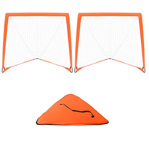 4' x 4' Backyard Lacrosse Goal Set with 2 Balls & Carry Bag