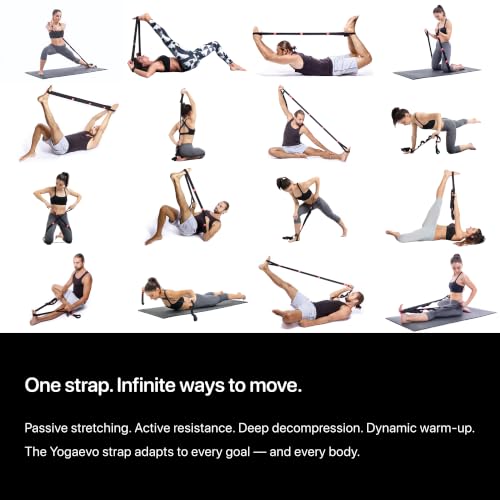 Stretching Strap with Loops for Physical Therapy - Black