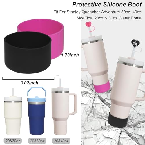 Stanley Cup Accessories Set - 30 & 40 Oz with Hot Pink & Black Variants